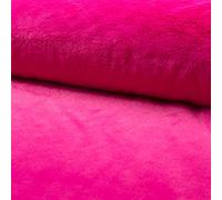 Luxury Short Plush Super Soft Faux Fur Fabric Material - Fuchsia, 1Mtr - 150cm x 100cm