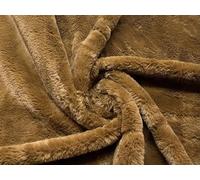 Luxury Short Plush Super Soft Faux Fur Fabric Material Honey 1MTR