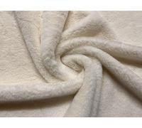 Luxury Short Plush Super Soft Faux Fur Fabric Material Ivory 1MTR