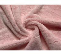 Luxury Short Plush Super Soft Faux Fur Fabric Material Pink Frost 1MTR