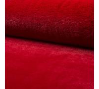 Luxury Short Plush Super Soft Faux Fur Fabric Material - RED, 1Mtr - 150cm x 100cm
