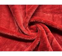 Luxury Short Plush Super Soft Faux Fur Fabric Material Rusty RED 1MTR