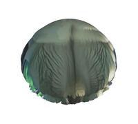 Luxury Shower Caps for Women, Waterproof Shower Cap Extra Large DoubleBath Caps Reusable Elastic Hair Cap Bathing Hat Northern Lights Polar Bear Bath Hair Hat for All Hair Lengths