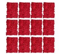 Luxury Silk Flower Wall Panel - 60cm x 40cm | Elegant Artificial Floral for Weddings, Events & Décor | Red Faux Blooms for Photography, Parties & Baby Showers (1pc)
