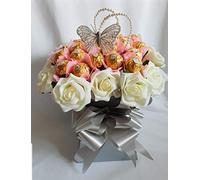 Luxury Silver Butterfly & Pearls Chocolates Bouquet