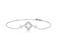 Luxury Silver Mother of Pearl Bracelet - Sterling Silver / Rhodium Plated