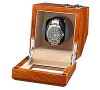 Luxury Single Automatic Watch Winder Display Box with Quiet Motor Automatic Rotation Wood Leather Watches Collector Watch Case for Men's and Women's Automatic Watch