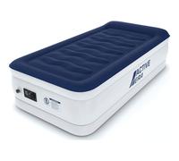 Luxury Single Size Air Mattress - Elevated Inflatable Air Bed, Electric Built-in Pump, Raised Pillow