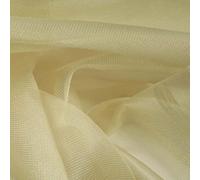 Luxury Small Gauze Check Silk Tissue Organza Fabric Dress Wedding 4 Colours 45" (Sample (10cm x 10cm), French Light Gold 4610)