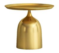 Luxury Small Round Coffee Table with Tray 48x44cm Lightweight Iron Design for Living Room & Bedroom Stylish Corner End Table Modern Bedside Coffee Table