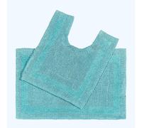 Luxury Soft Cotton Bath Mat & Pedestal Mat 2 Piece Set in 9 Colours