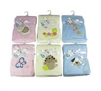 Luxury Soft Fleece Baby Blanket with Butterfly Applique 75 x 100cm for Babies from Newborn