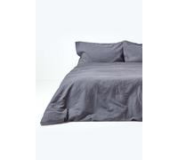 Homescapes Dark Grey Linen Duvet Cover Set, King