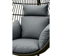 Luxury Soft Waterproof Egg Chair Cushion Swing Chair Garden Seat Homescapes Grey One Size