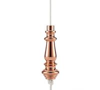 Luxury Solid Metal Light Pull Cord - Decorative Polished Copper/Rose Gold Finish Weight for Bathroom, Toilet, and Ceiling Switches - Modern Steampunk Design, for Window Blinds Light Pulls