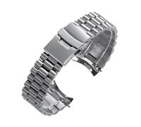 Luxury Solid Stainless Steel Band 20mm 22mm Straps For Seiko SKX007 SKX009 Diving Belt Compatible With Jubilee Men Business Watch Btacelet(Type2 Silver,22mm)