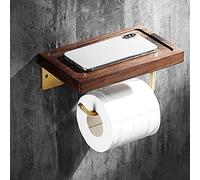 Luxury Solid Wood Bathroom Towel Rack Set Bathroom Hardware Kit with Robe Hook Toilet Paper Holder Towel Bar Elegant Home Décor for Spa like Experience