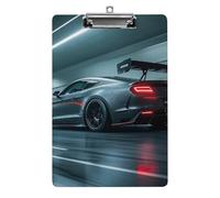 Luxury Sports Car Clipboard with Hanging Hole, 8.5" X 12.5" Standard A4 Acrylic Clipboard Ultra Lightweight & Shatterproof Paper Holder for Office, Home