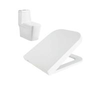 Luxury Square Toilet Seat Heavy Duty Soft Top Quick Release Hinges