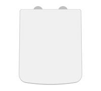 Balterley Square Toilet Seat Soft Close, Top Fix Soft Close Toilet Seat White, Square Seats for Toilets with Adjustable Hinges & Quick Release for Easy Cleaning - 358 x 435 x 53 mm (White)
