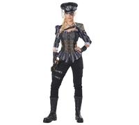 California Costumes Steampunk Captain Goth Adult Womens Halloween Costume 00891