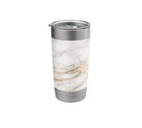 Luxury Stone Drinkware White Abstract Stainless Steel Insulated Tumbler
