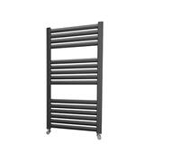Luxury Straight Towel Radiator Rail Bathroom Central Heating Rail Ladder 600 x 800mm Wall Mounted Ladder Radiator Modern Vertical Towel Warmer for Bathroom - Matte Black