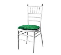 Luxury Stretchable Emerald Green Velvet Dining Chair Seat Cushion Cover - Soft, Elegant & Durable Slipcover for Kitchen, Wedding, Banquet, Hotel & Event Chairs - Elastic, Removable & Washable (1 PC)