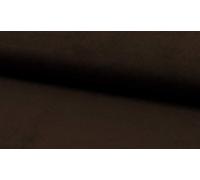 Luxury Stretchy Faux Suede Suedette Fabric Material - Dark Brown, Sample 10cmx10cm