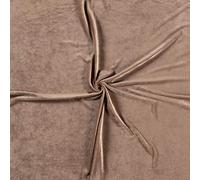 Luxury Stretchy Soft Velvet Velour Fabric Material - Camel, 1/4MTR 75x50cm