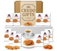 Luxury Stroopwafel Biscuit Hamper Gift Set - Caramel Mini's 10g Stroopwafels x 10 Packs, Individually Wrapped | Beautiful Gift Box for Tea and Biscuits Lovers
