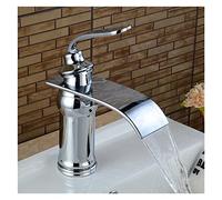 Luxury Style Bagno Bacino Lavandino Rubinetto in Ottone Massiccio Olio strofinato Bronzo Con Rosa D'oro Tap Cascata(A)