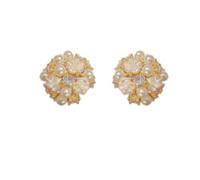 Luxury super fairy flower earrings, new trend, high-end, niche design, temperament