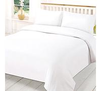 Luxury Super King Size 400 TC Egyptian Cotton Sateen Duvet Cover Set - WHITE