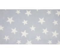 Luxury Super Soft Coral Cuddle Fleece Fabric Material - LT Blue Stars, 1Mtr 150cmx100cm