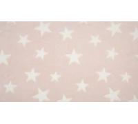 Luxury Super Soft Coral Cuddle Fleece Fabric Material - LT Rose Stars, 1Mtr 150cmx100cm