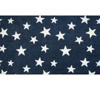 Luxury Super Soft Coral Cuddle Fleece Fabric Material - Navy Stars, 1Mtr 150cmx100cm