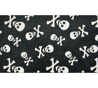 Luxury Super Soft Coral Cuddle Fleece Fabric Material - Skulls, 1Mtr 150cmx100cm