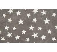 Luxury Super Soft Coral Cuddle Fleece Fabric Material - Taupe Stars, 1Mtr 150cmx100cm