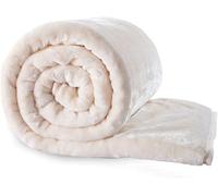 Luxury Super Soft Faux Fur Mink Throw Warm Fleece Sofa Bed Blanket Single Double King (Cream, Double 150 x 200cm)