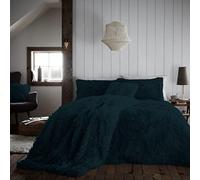 Luxury Super Soft HUG & SNUG Long Pile Fleece Fluffy Fur Duvet/Quilt Cover Bedding Set With Matching Pillow Cover (Single, Teal)