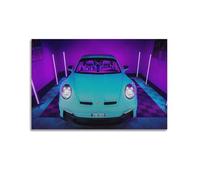 Luxury Supercar Poster 992 911 GT3 Mint Green Racing Sports Car Decorative Painting Canvas Modern Art Picture 16x24inch(40x60cm)