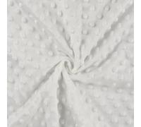 Luxury Supersoft DIMPLE Cuddle Soft Fleece Fabric Material - Ivory 1/8MTR