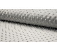 Luxury Supersoft DIMPLE Cuddle Soft Fleece Fabric Material - Light Grey, Precut - 1Mtr - 150cmx100cm