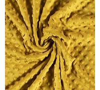 Luxury Supersoft DIMPLE Cuddle Soft Fleece Fabric Material Ochre, 1Mtr 150cmx100cm