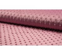 Luxury Supersoft DIMPLE Cuddle Soft Fleece Fabric Material - OLD ROSE,1Mtr - 150cm x 100cm