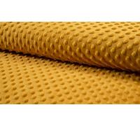Luxury Supersoft DIMPLE Cuddle Soft Fleece Fabric Material - Saffron, 1Mtr 150cmx100cm
