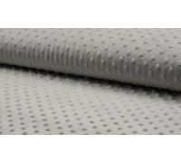 Luxury Supersoft DIMPLE Cuddle Soft Fleece Fabric Material - Silver Grey, Precut - 1Mtr - 150cmx100cm