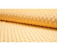 Luxury Supersoft DIMPLE Cuddle Soft Fleece Fabric Material - Yellow, 1Mtr 150cmx100cm