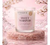 Luxury Sweety Scented Candle, Luxury Candles for Women, 8oz Soy Wax Candle, 40 Hours Burn Time, Ideal Candle Gift for Women and Men, Birthdays, Valentine, Weddings, Bath U Unique Sweet Whispers, 200g